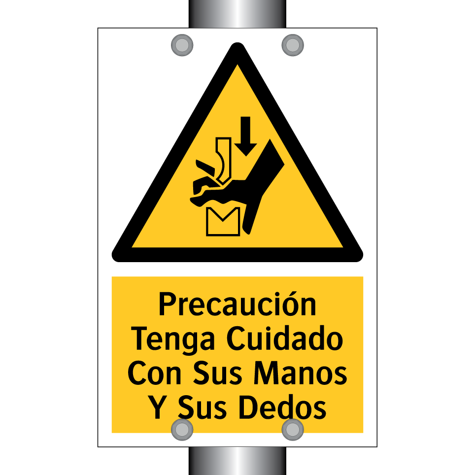 Precaución Tenga Cuidado Con Sus Manos Y Sus Dedos