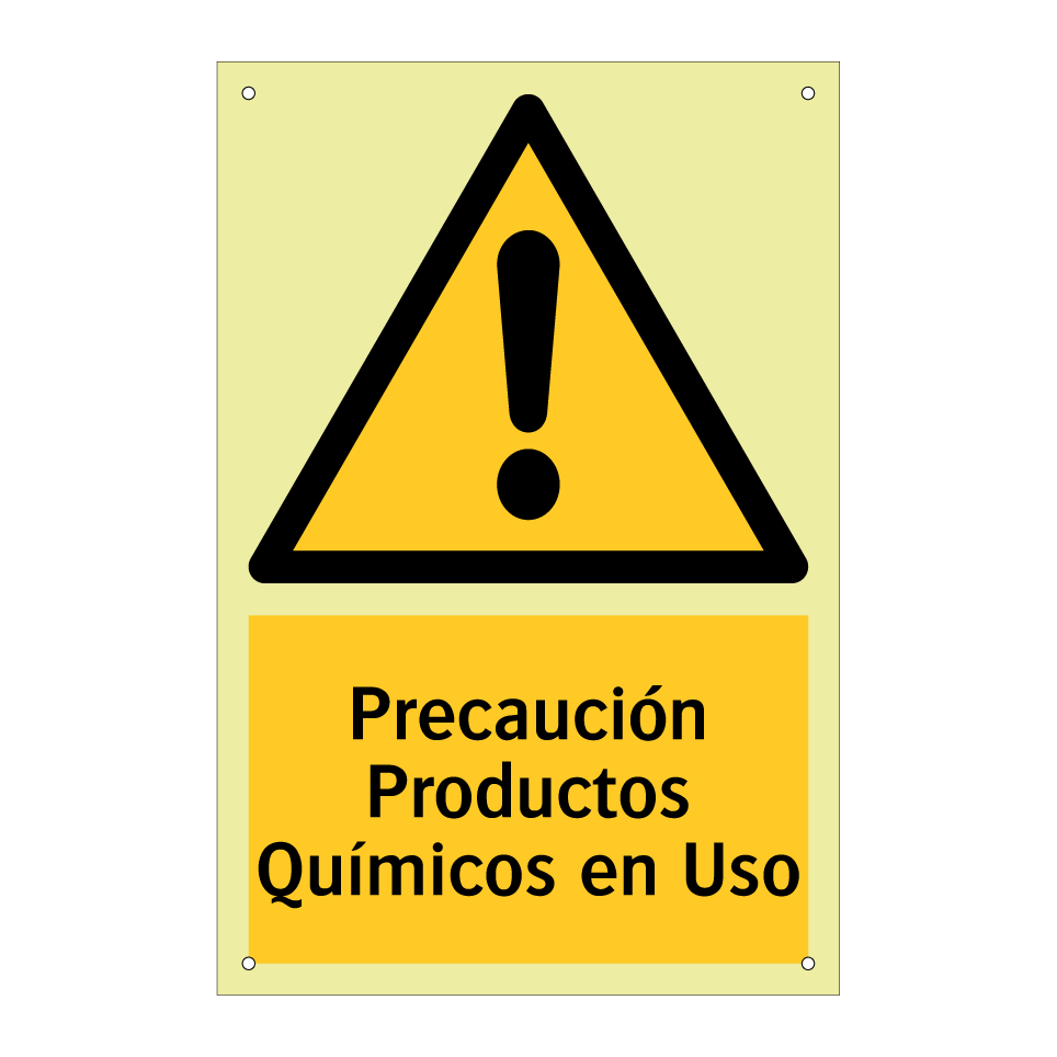 Precaución Productos Químicos en Uso