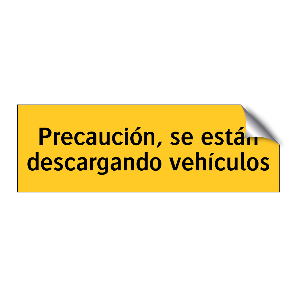 Precaución, se están descargando vehículos