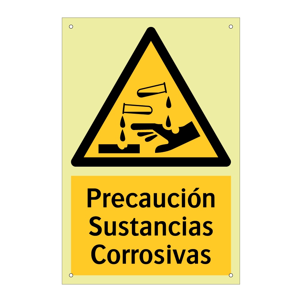 Precaución Sustancias Corrosivas
