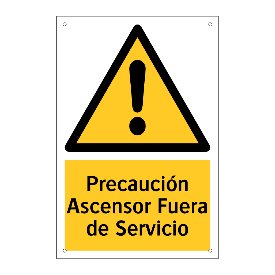 Precaución Ascensor Fuera de Servicio