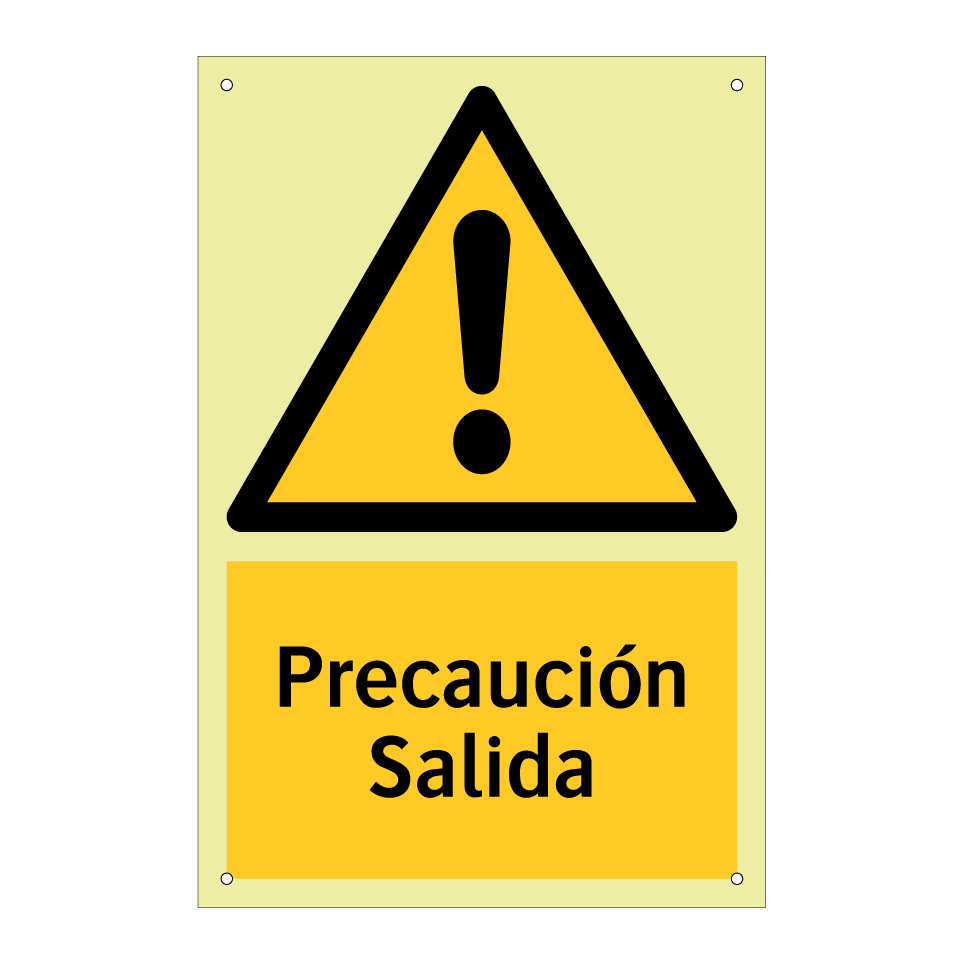 Precaución Salida