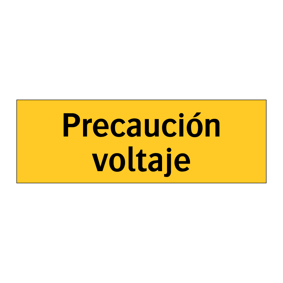 Precaución voltaje