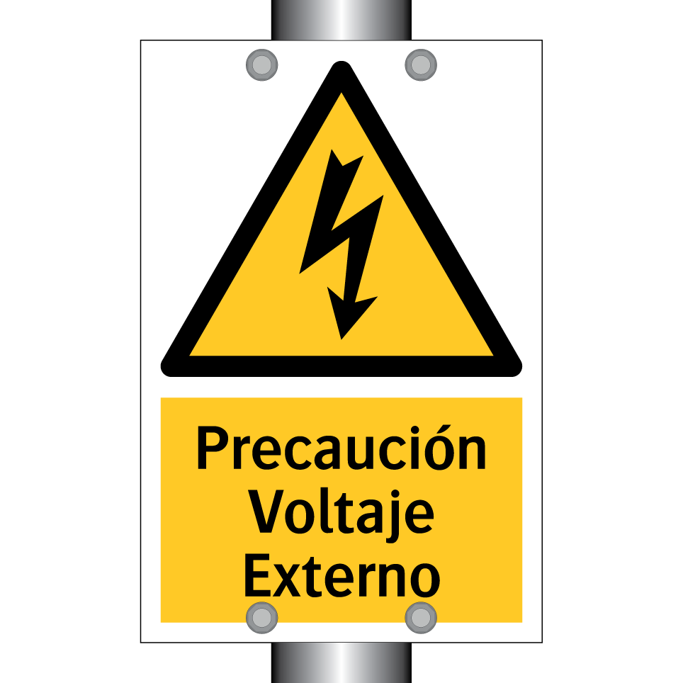 Precaución Voltaje Externo