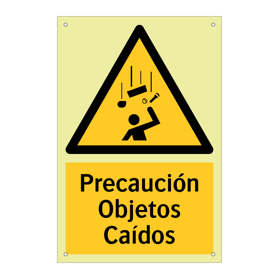 Precaución Objetos Caídos