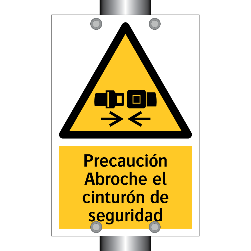 Precaución Abroche el cinturón de seguridad
