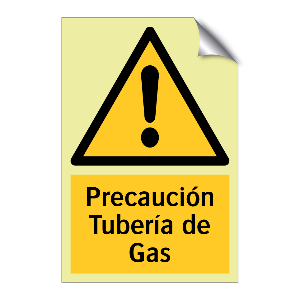 Precaución Tubería de Gas