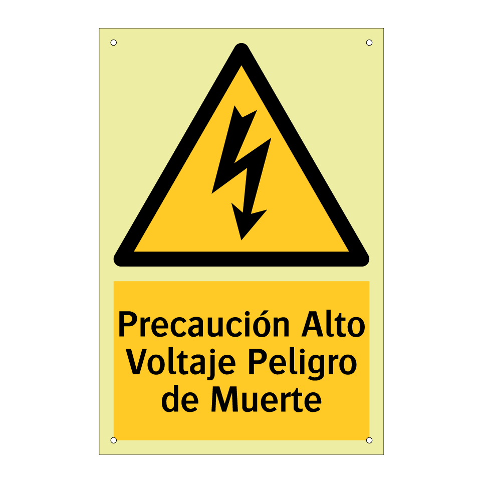 Precaución Alto Voltaje Peligro de Muerte