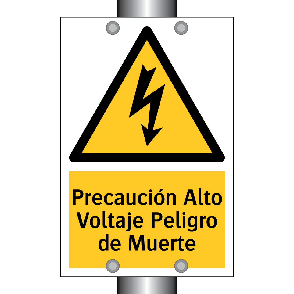 Precaución Alto Voltaje Peligro de Muerte