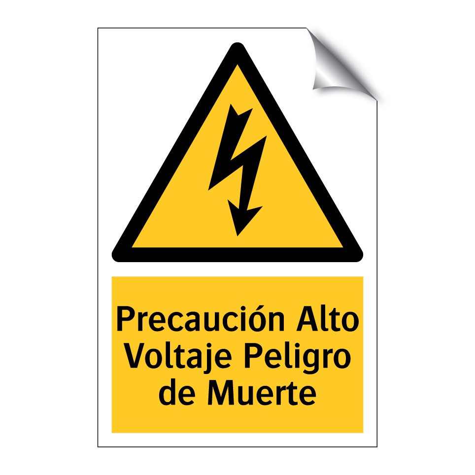 Precaución Alto Voltaje Peligro de Muerte