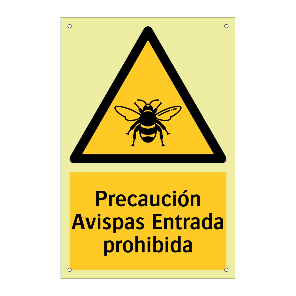 Precaución Avispas Entrada prohibida