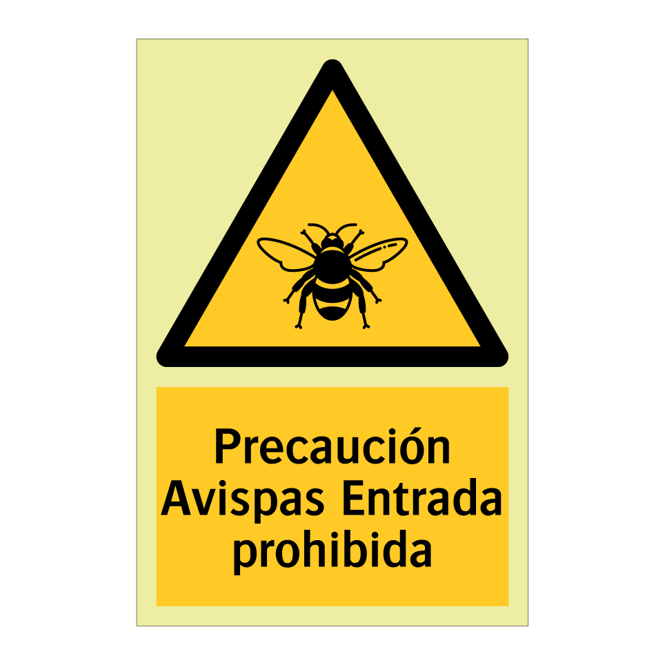 Precaución Avispas Entrada prohibida