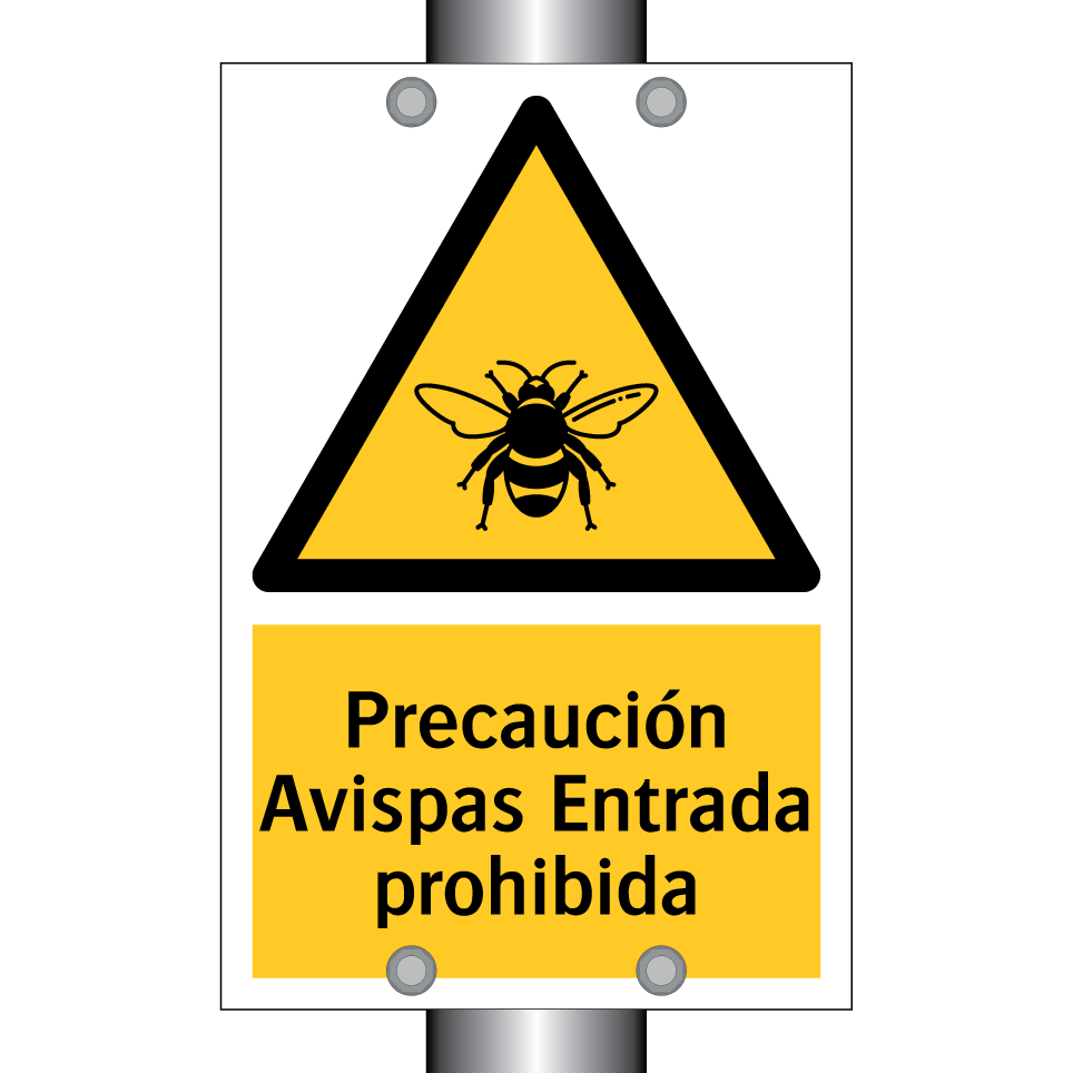 Precaución Avispas Entrada prohibida