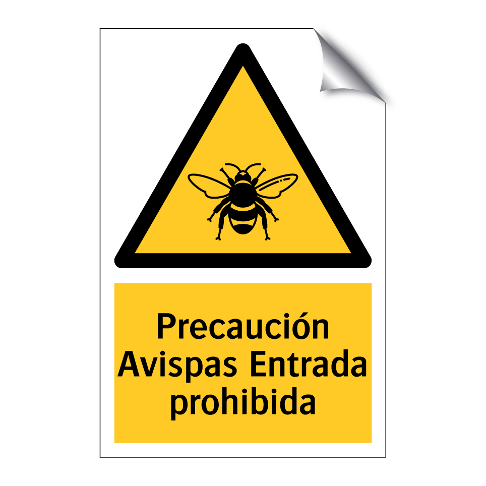Precaución Avispas Entrada prohibida