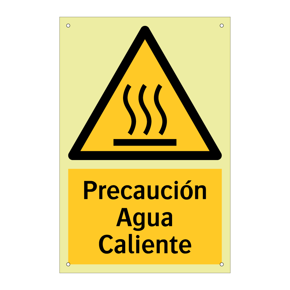 Precaución Agua Caliente