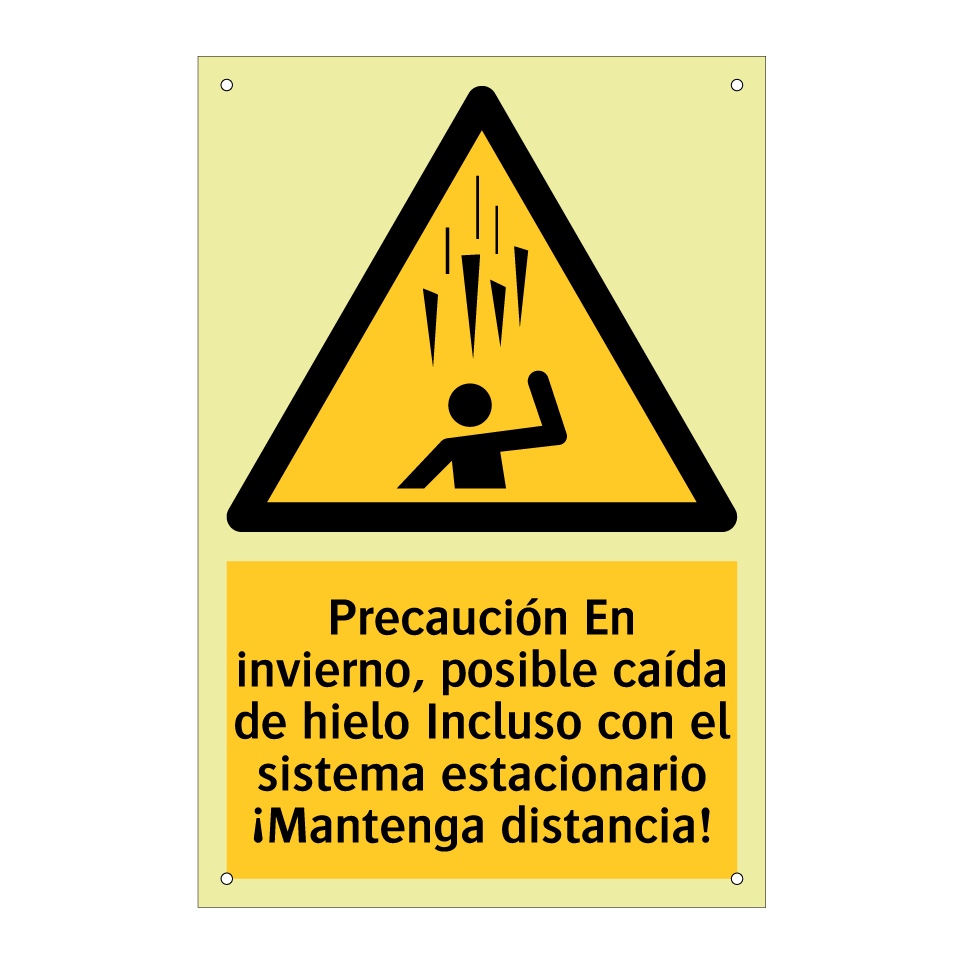 Precaución En invierno, posible caída de hielo Incluso con el sistema estacionario ¡Mantenga distancia!