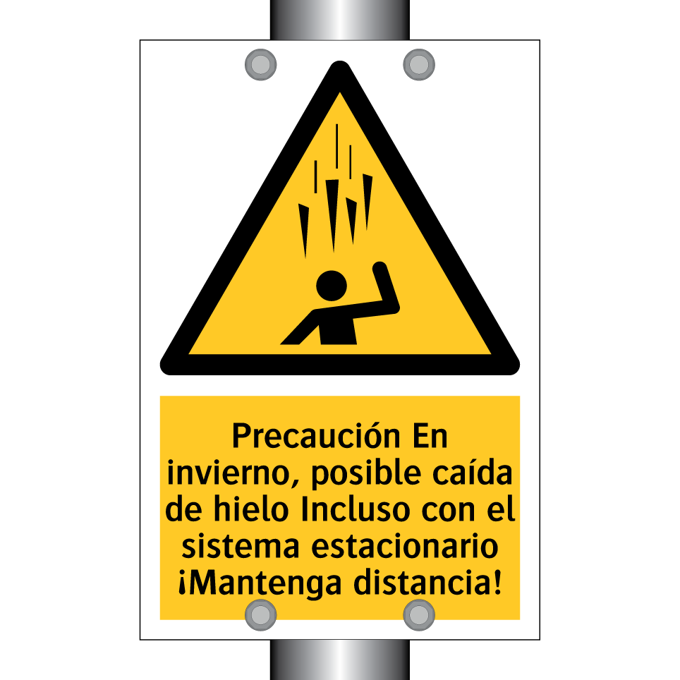 Precaución En invierno, posible caída de hielo Incluso con el sistema estacionario ¡Mantenga distancia!