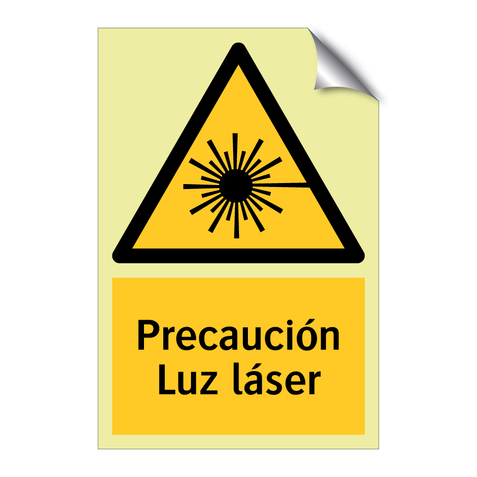 Precaución Luz láser