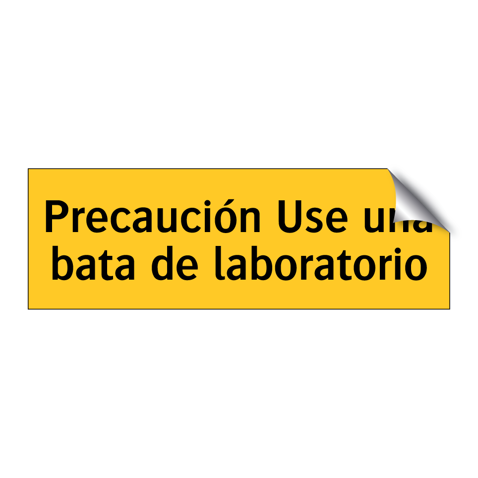 Precaución Use una bata de laboratorio