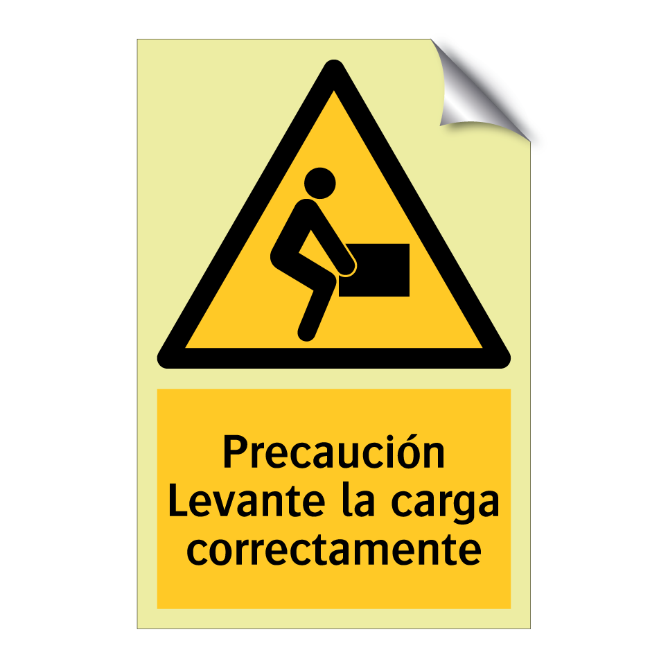 Precaución Levante la carga correctamente