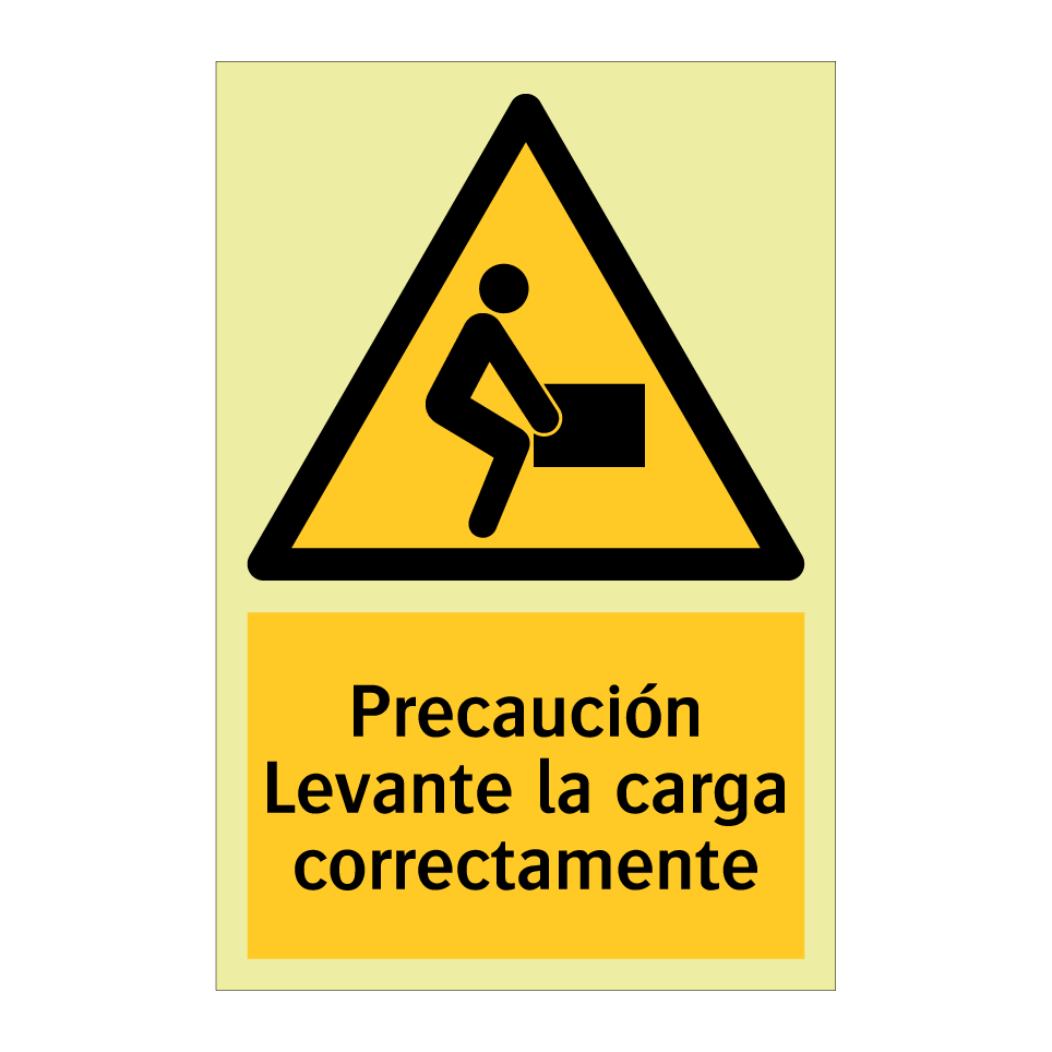 Precaución Levante la carga correctamente