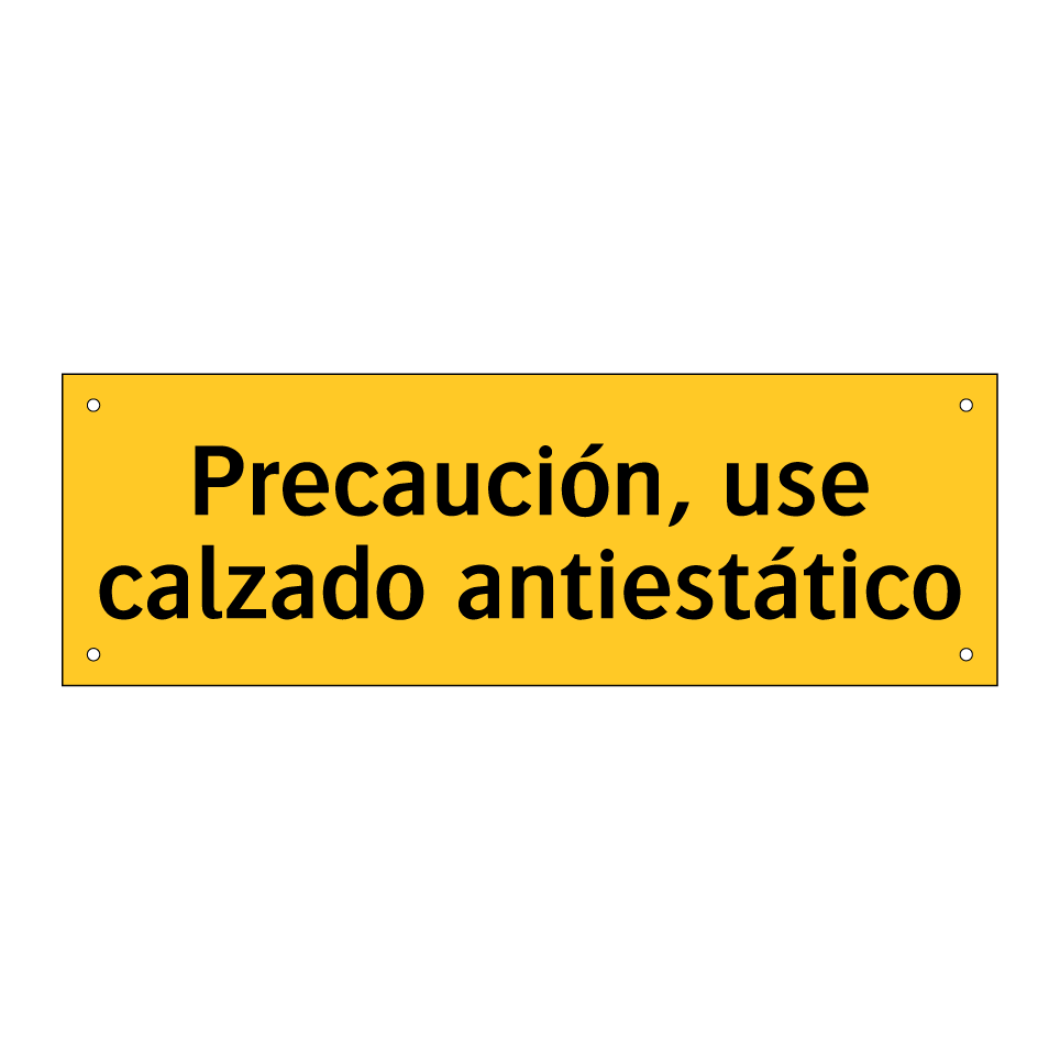 Precaución, use calzado antiestático