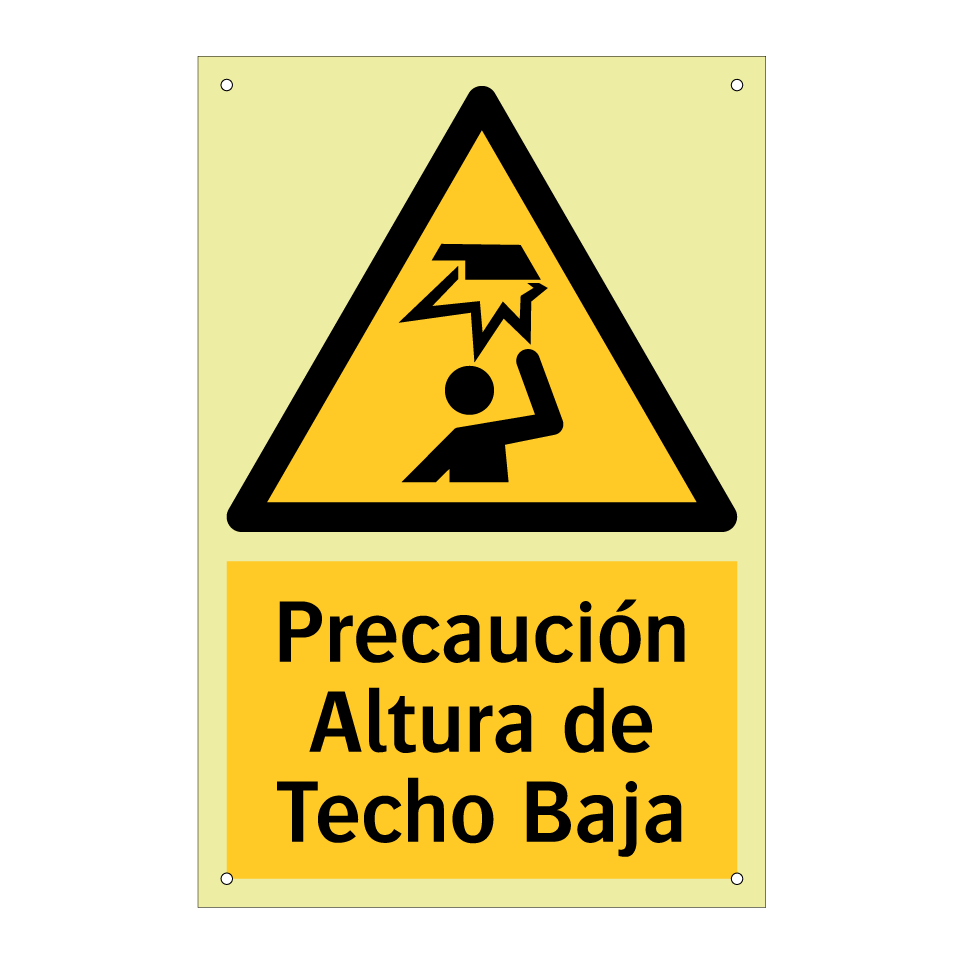 Precaución Altura de Techo Baja