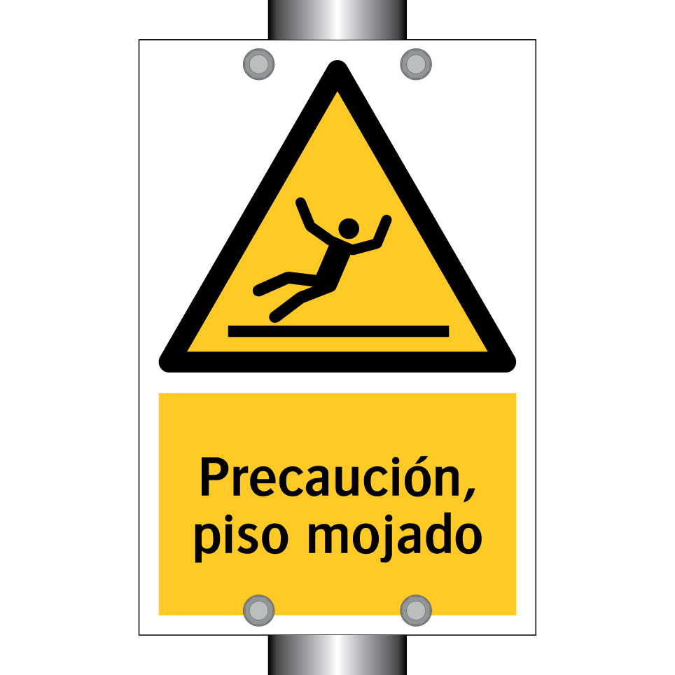 Precaución, piso mojado