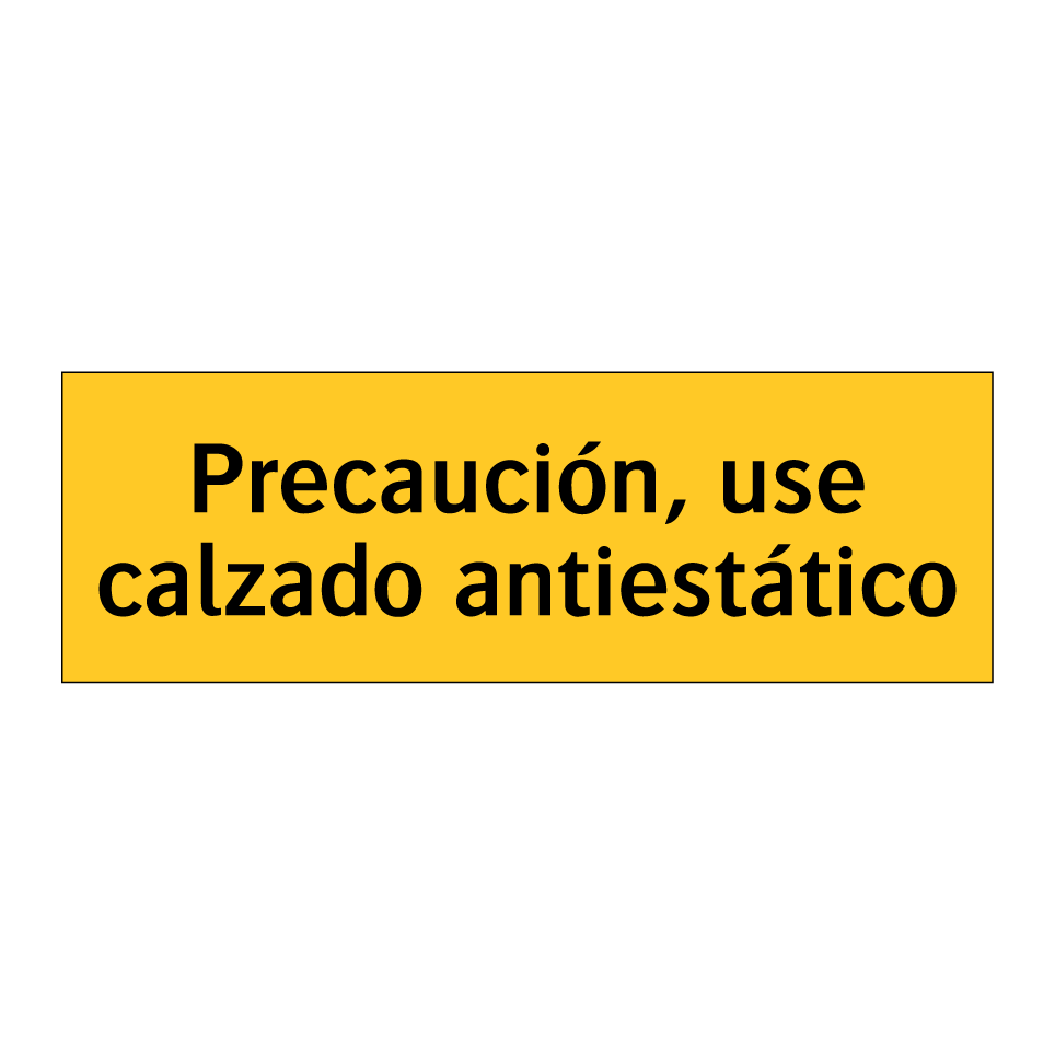 Precaución, use calzado antiestático