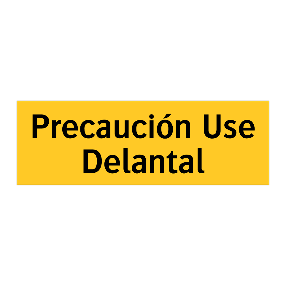 Precaución Use Delantal