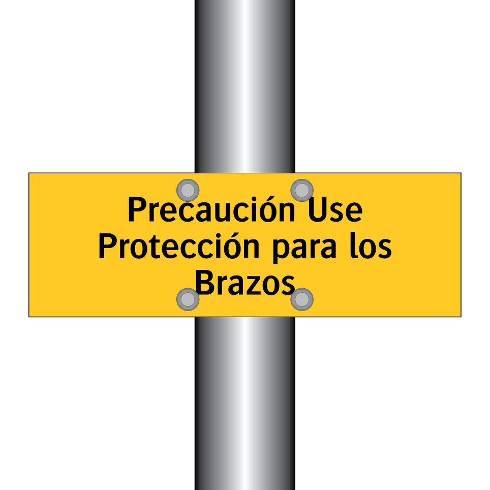Precaución Use Protección para los Brazos