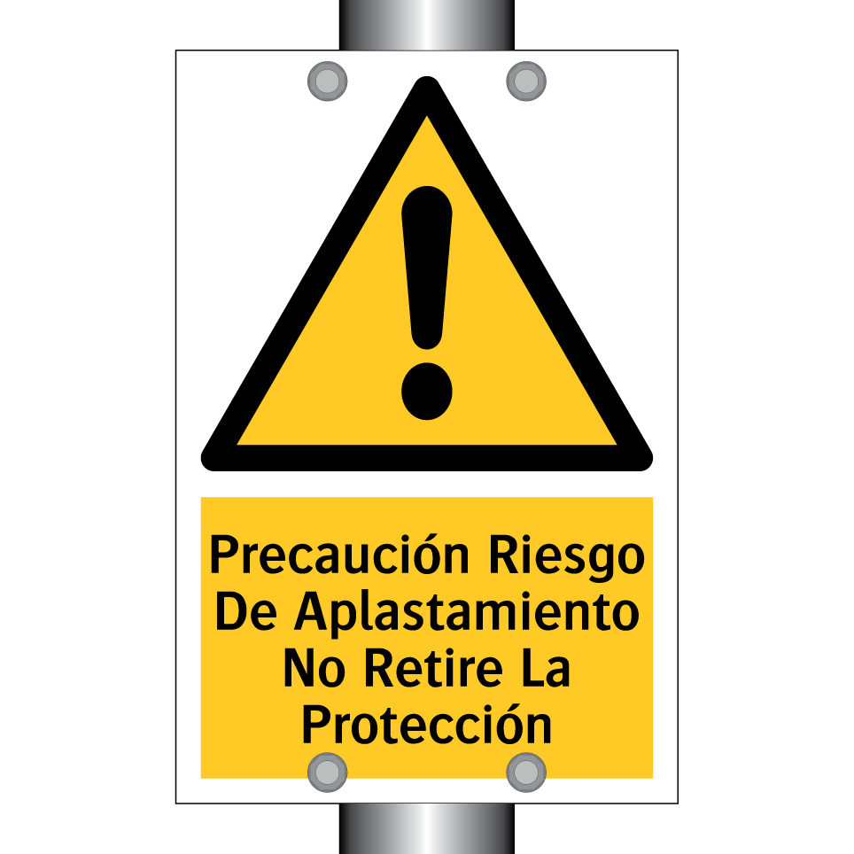Precaución Riesgo De Aplastamiento No Retire La Protección