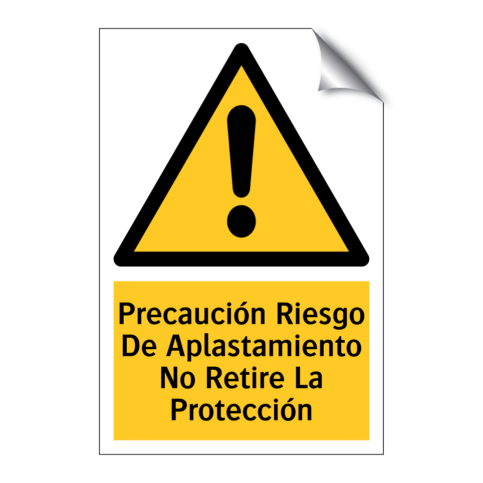 Precaución Riesgo De Aplastamiento No Retire La Protección