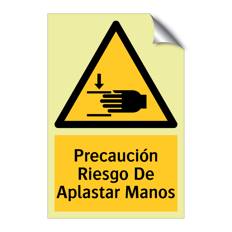 Precaución Riesgo De Aplastar Manos