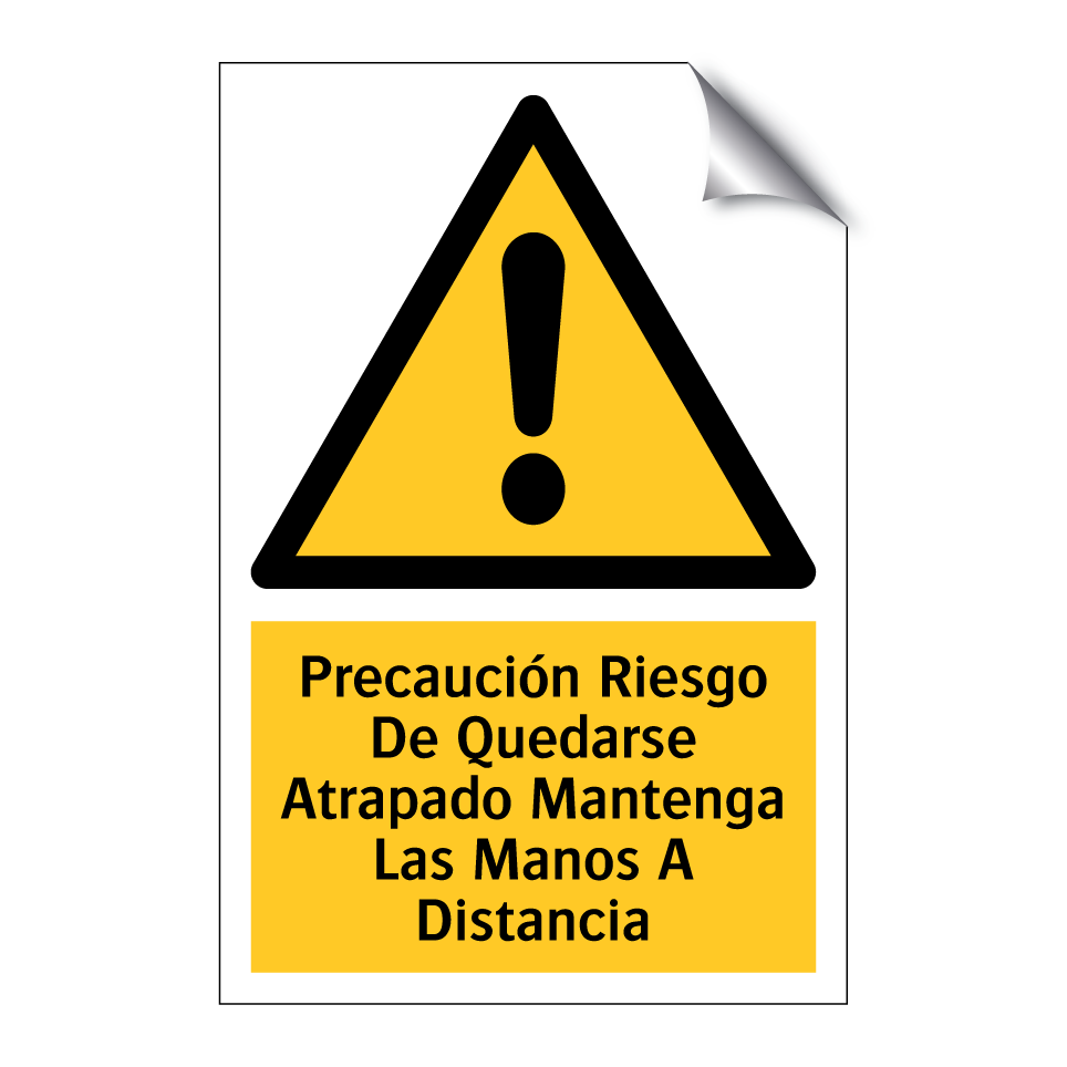 Precaución Riesgo De Quedarse Atrapado Mantenga Las Manos A Distancia