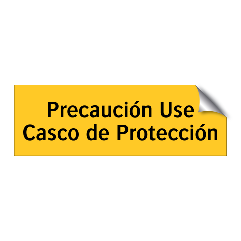 Precaución Use Casco de Protección