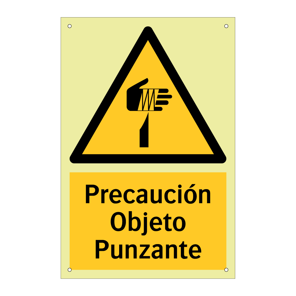 Precaución Objeto Punzante