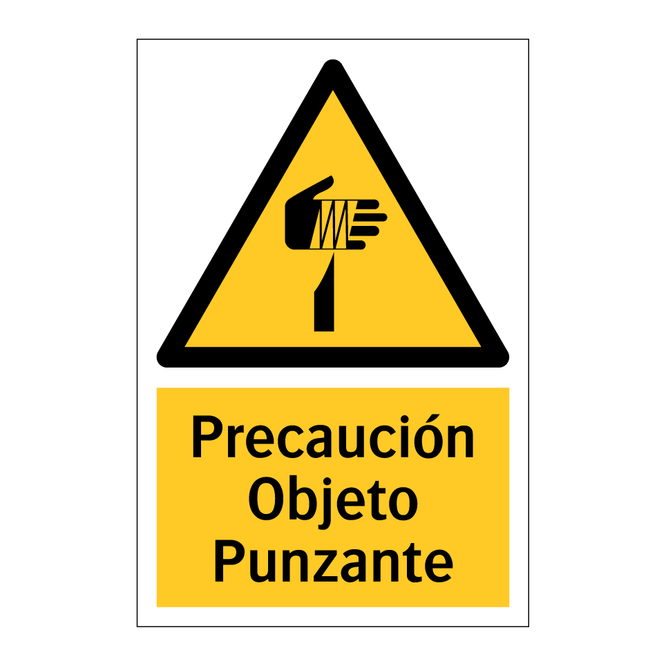 Precaución Objeto Punzante