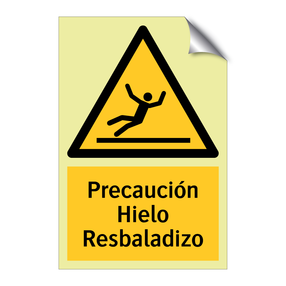 Precaución Hielo Resbaladizo