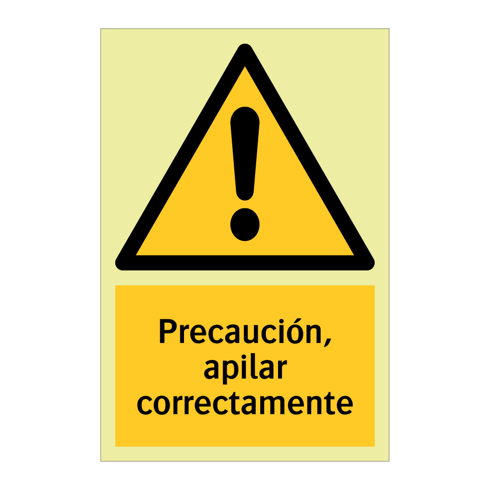 Precaución, apilar correctamente