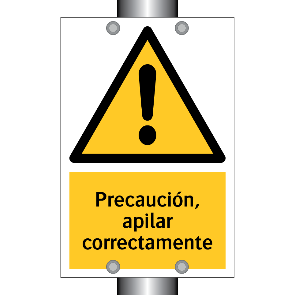 Precaución, apilar correctamente