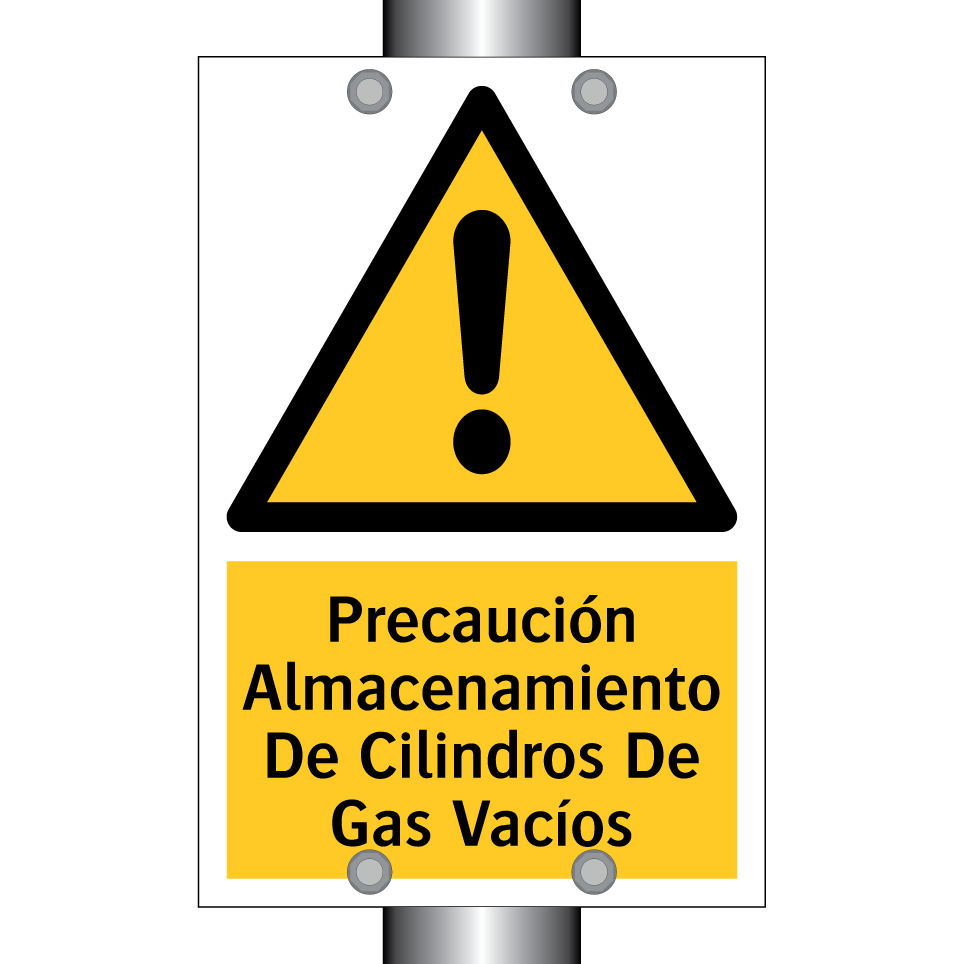 Precaución Almacenamiento De Cilindros De Gas Vacíos