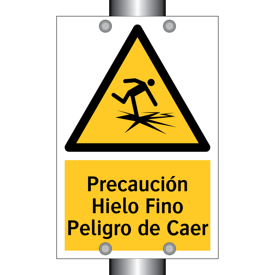 Precaución Hielo Fino Peligro de Caer