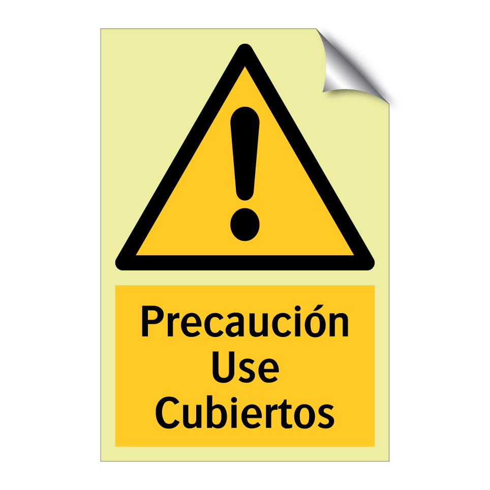 Precaución Use Cubiertos