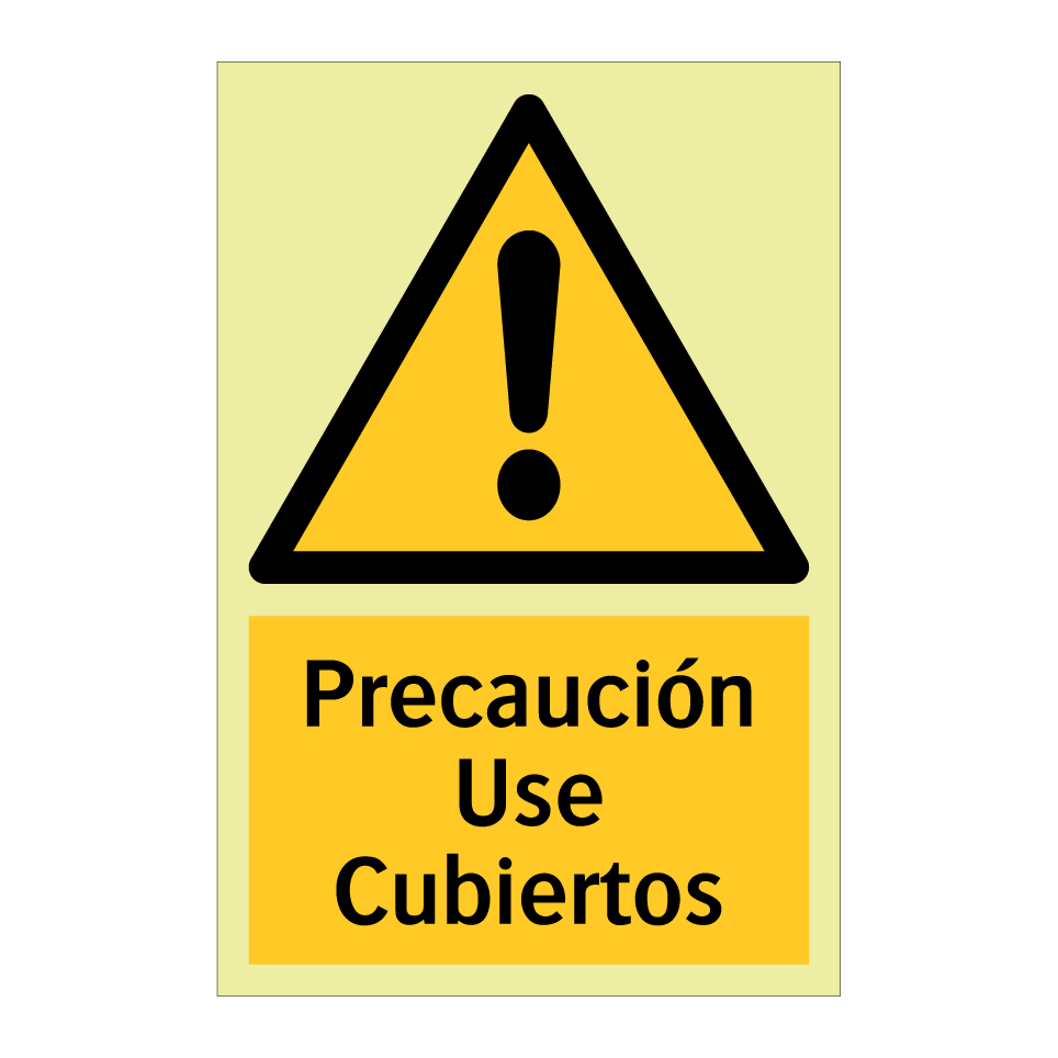 Precaución Use Cubiertos