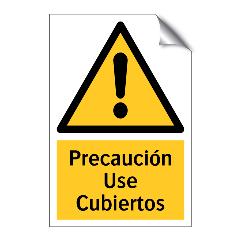 Precaución Use Cubiertos