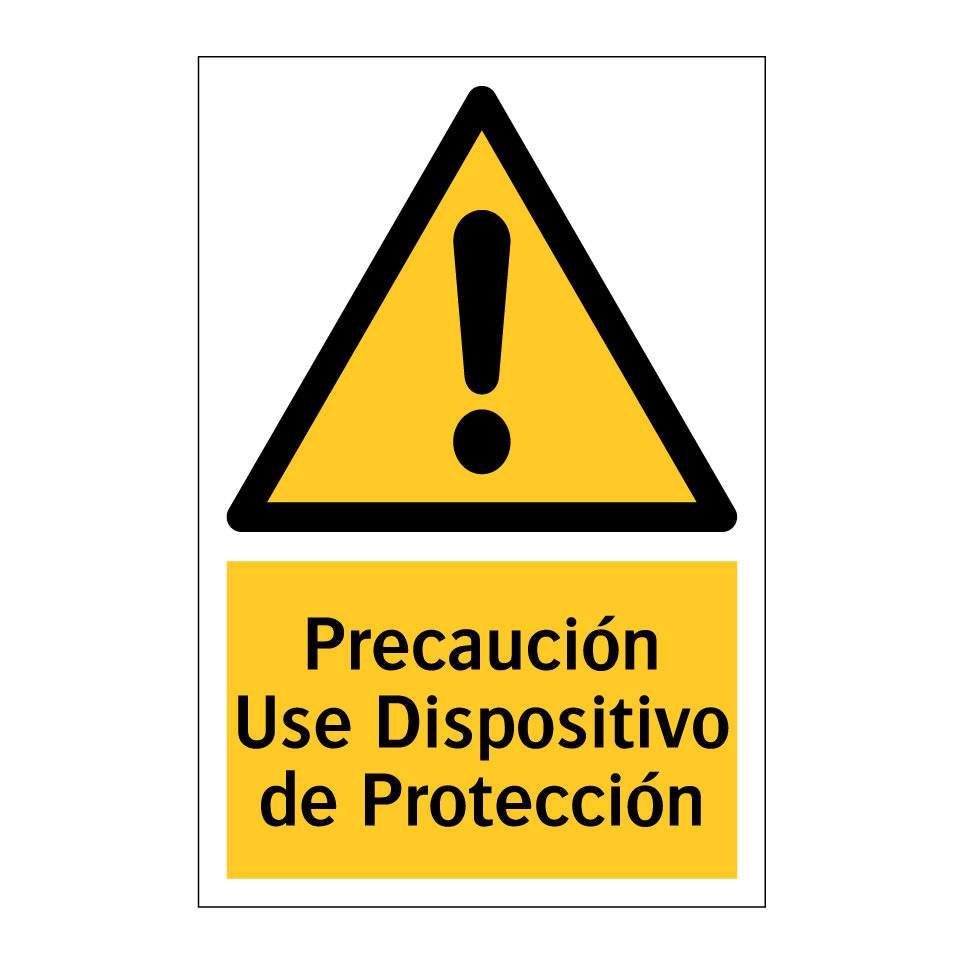 Precaución Use Dispositivo de Protección