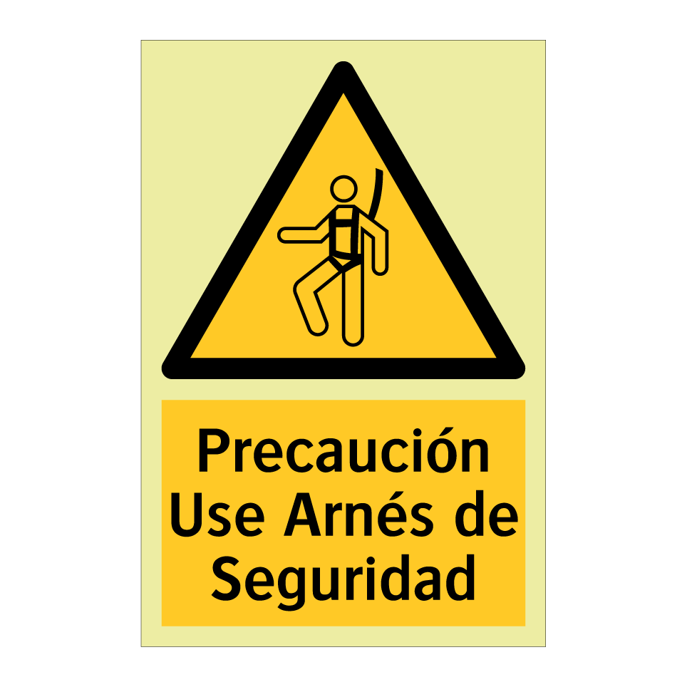 Precaución Use Arnés de Seguridad