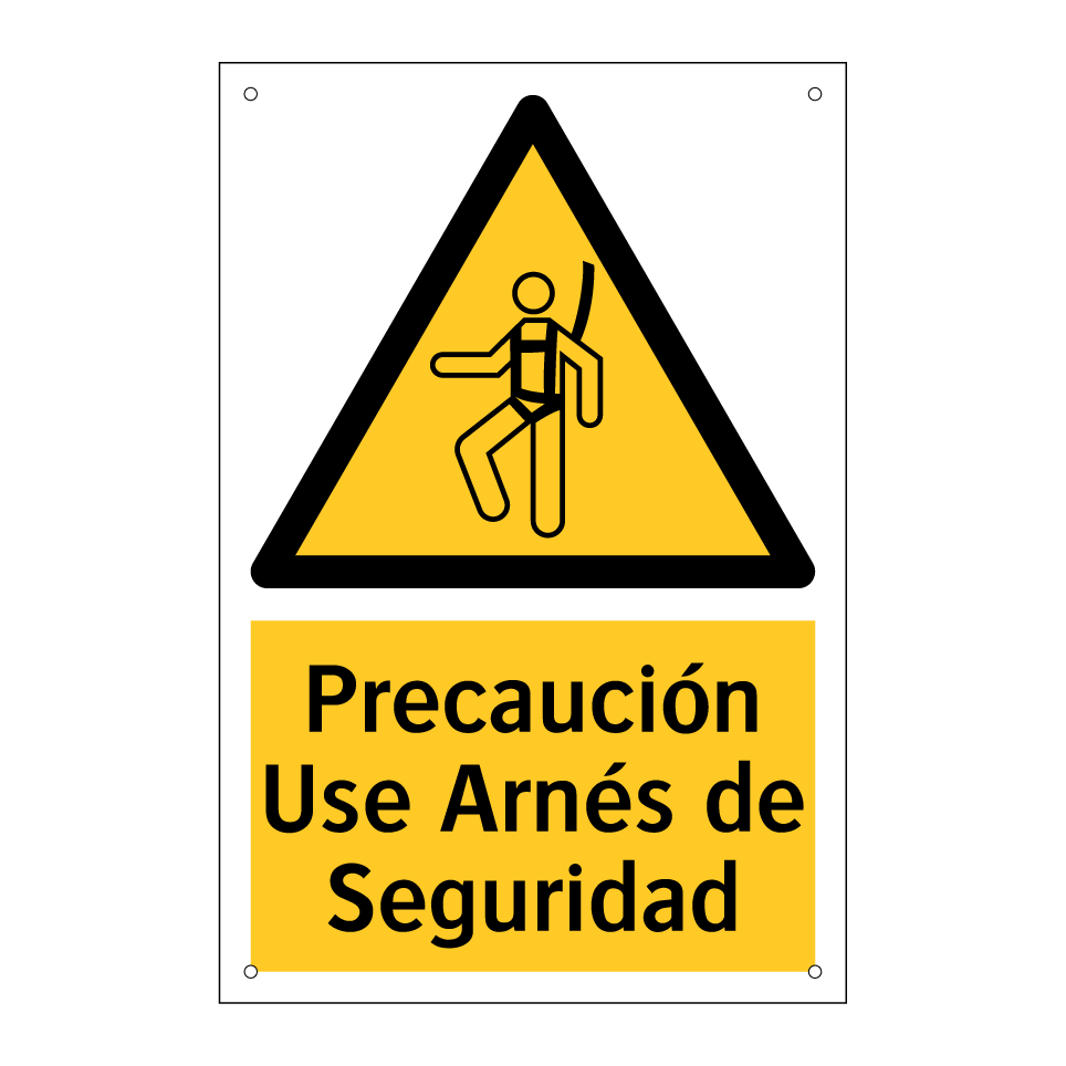 Precaución Use Arnés de Seguridad