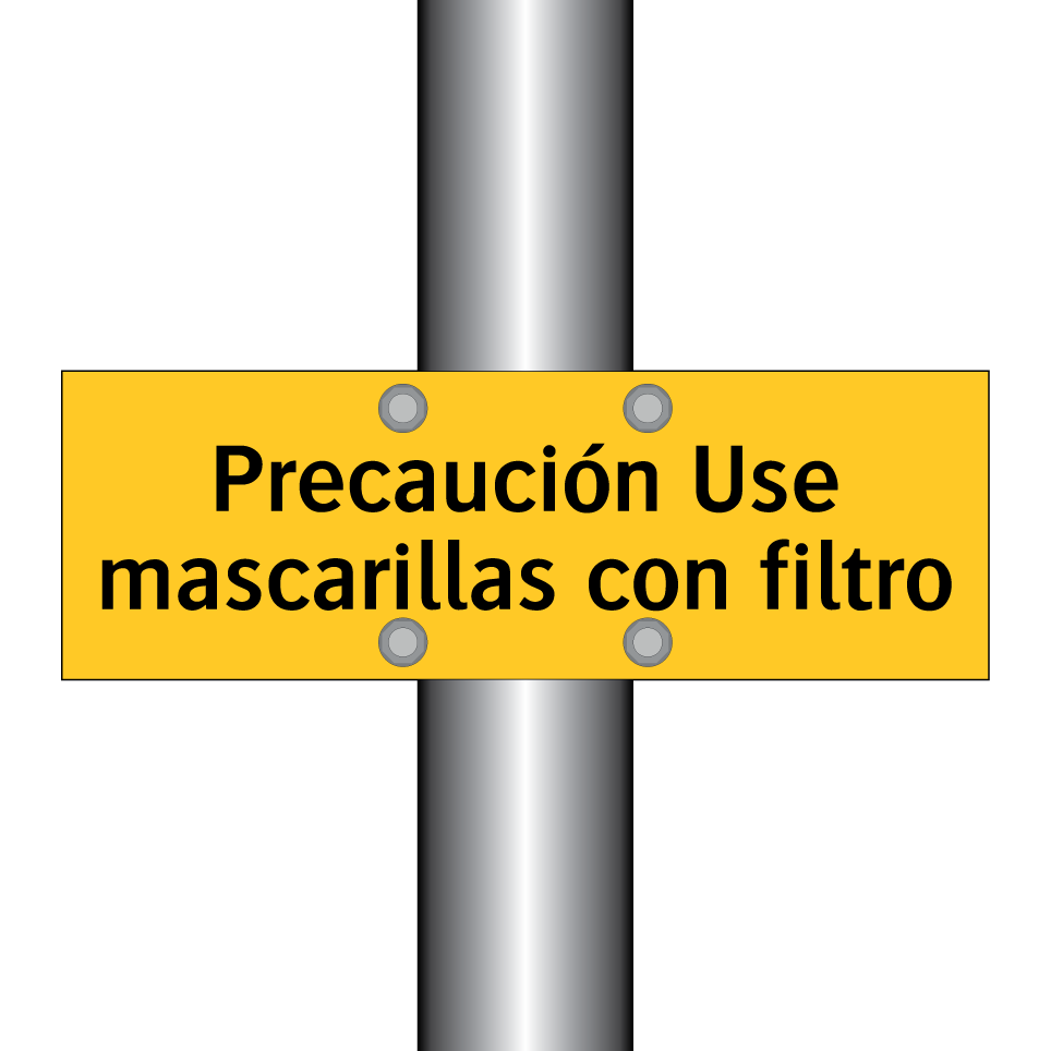 Precaución Use mascarillas con filtro